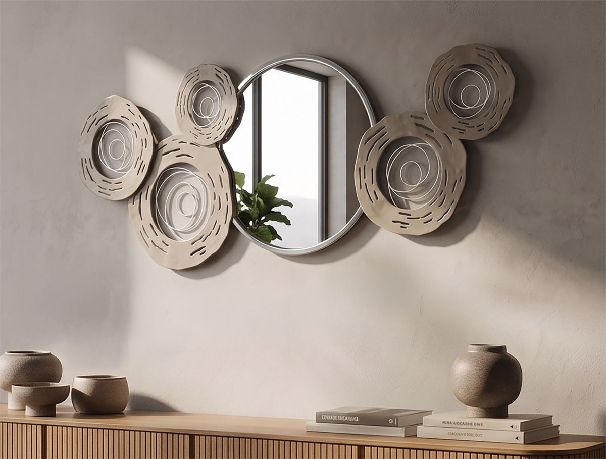 Pannello da muro Hop con specchio, 106x3,8x48 cm – dettaglio 4