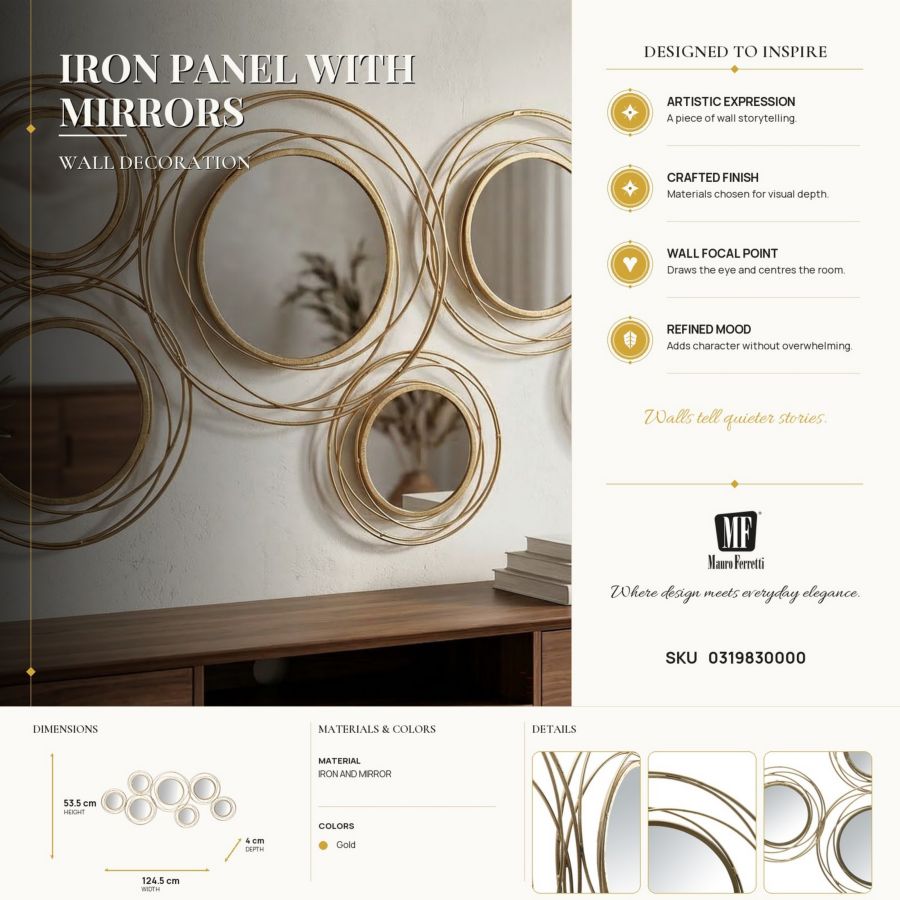 Pannello Specchio Gold Round - foto 8