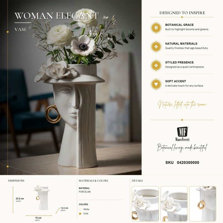 Vaso Woman Elegant Porcellana - foto 9