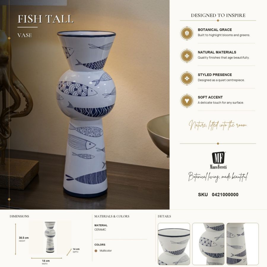 Vaso Ceramica Fish Tall - foto 7