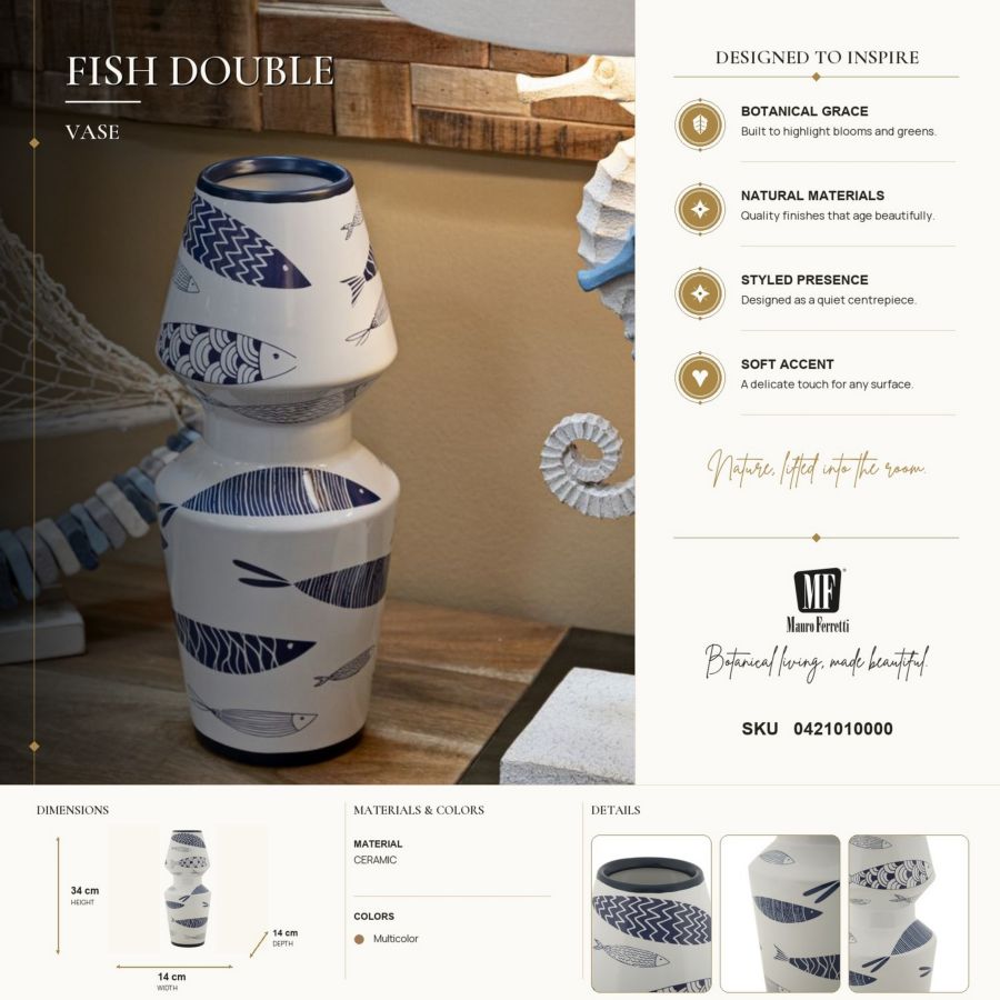 Vaso Ceramica Fish Double - foto 7