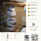 Vaso Ceramica Fish Double - foto 7
