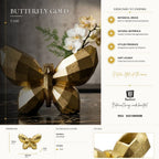 Vaso Butterfly Gold - foto 7