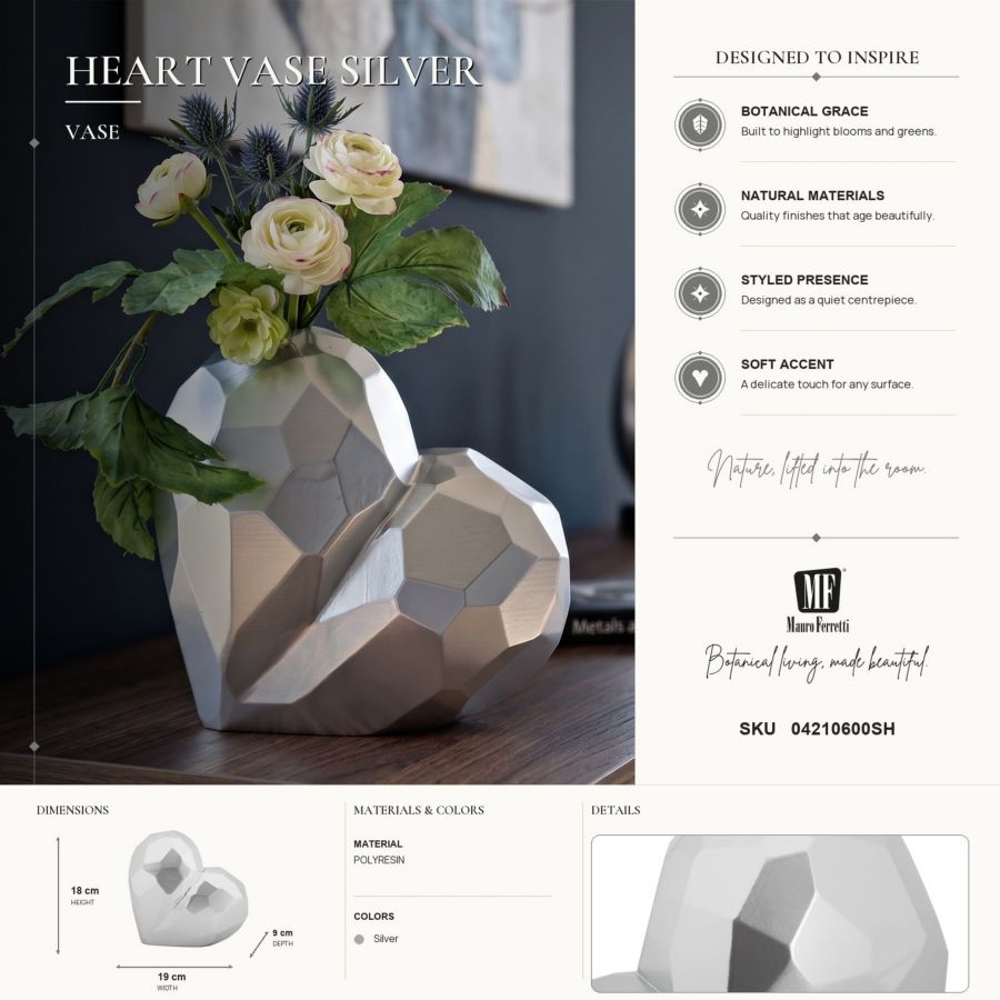 Vaso Heart Silver - foto 7