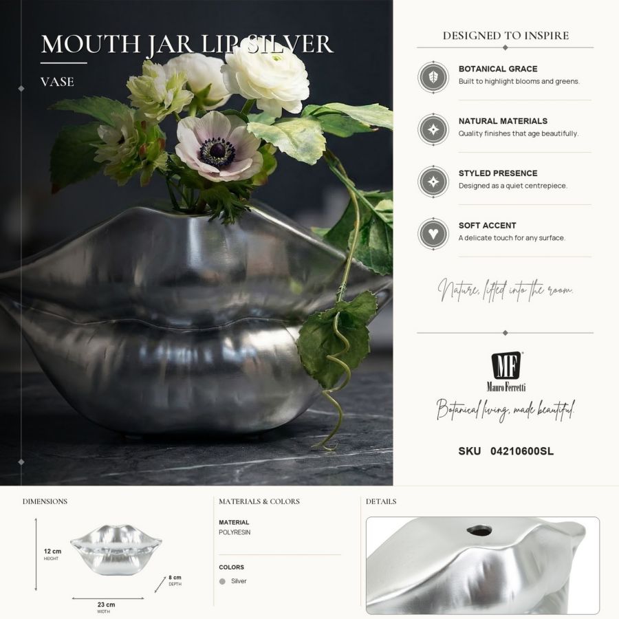 Vaso Mouth Lip Silver - foto 7