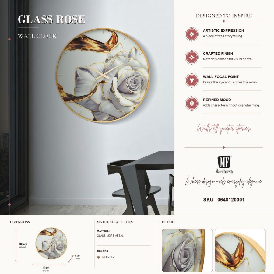 Orologio Glass Rose - foto 6