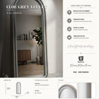 Specchio da muro Cloe Velluto Grigio - foto 7