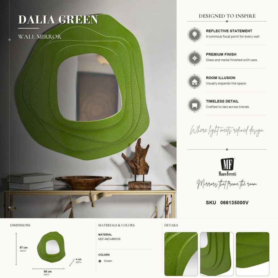 Specchio da muro Dalia Verde - foto 7