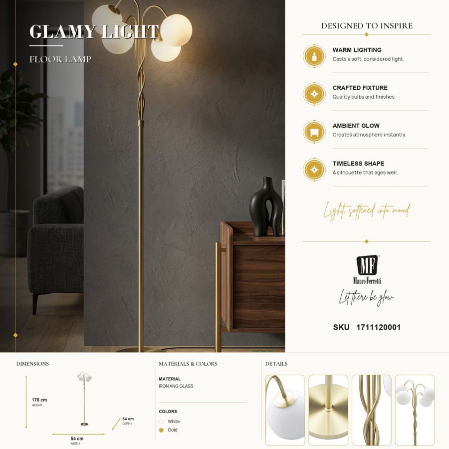 Lampada da terra Glamy 4 Light - foto 10