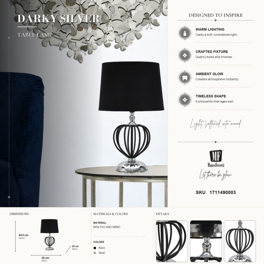 Lampada da tavolo Darky Silver - foto 10