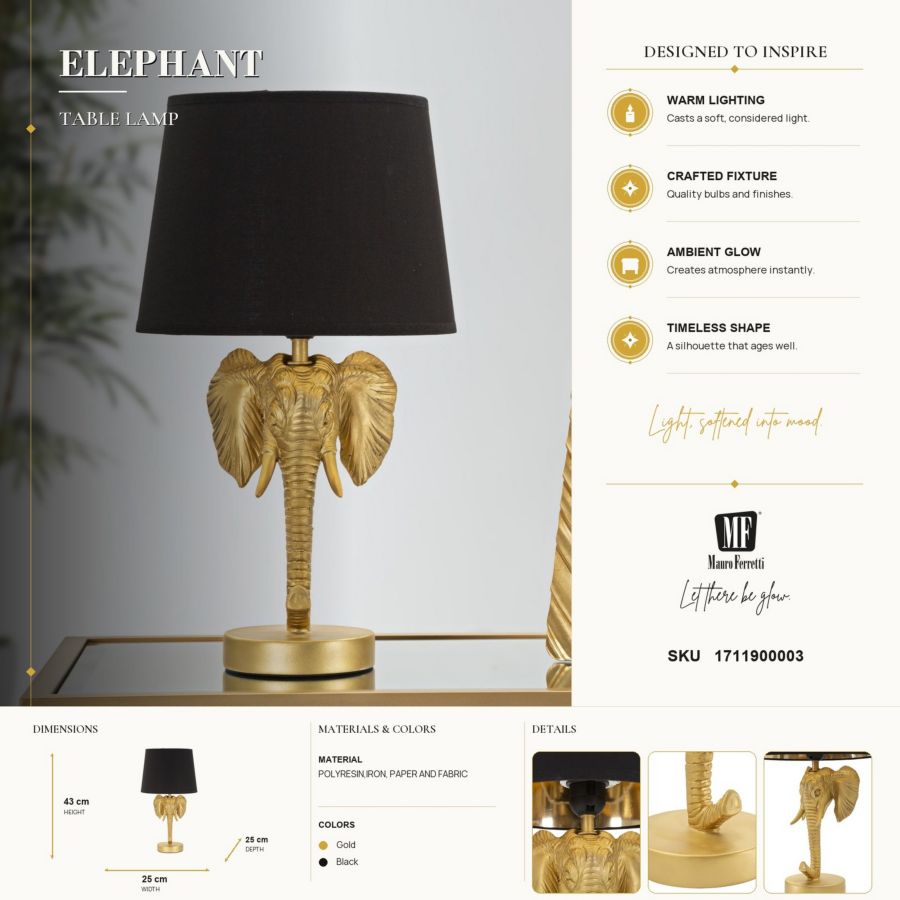 Lampada da tavolo Elefante - foto 7