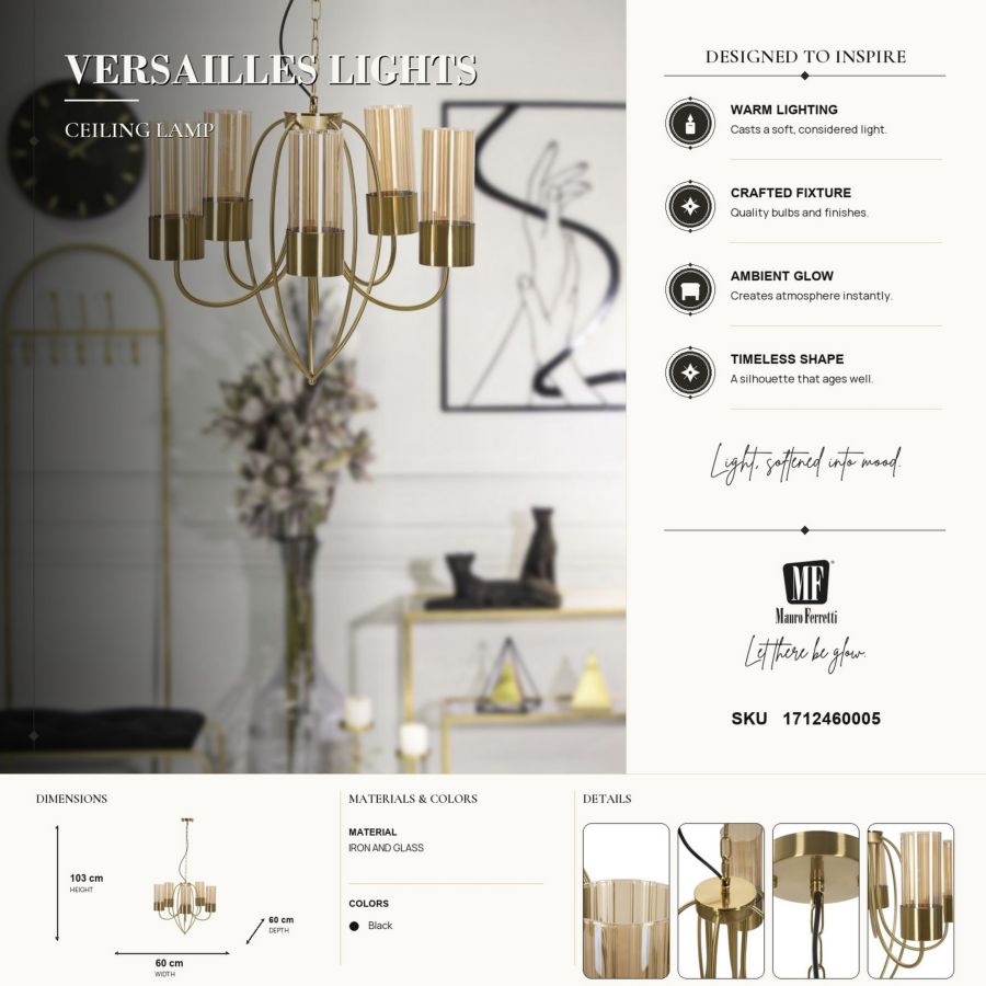 Lampadario Versailles 5 Luci - foto 9