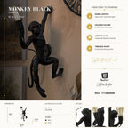 Lampada da muro Monkey Nera - foto 10