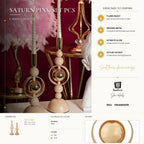 Portacandele Saturno Rosa set 2 Pz - foto 6