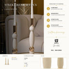 Portacandele Strek Crema set 2 Pz - foto 6