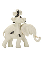 Scultura decorativa in resina beige, 29x13x29 cm – Etnica Donna Africana