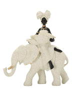 Scultura decorativa in resina beige, 50x16x34 cm – Etnica Donna Africana