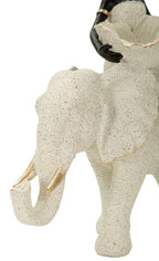 Scultura Etnica Donna Africana su Elefante - foto 5
