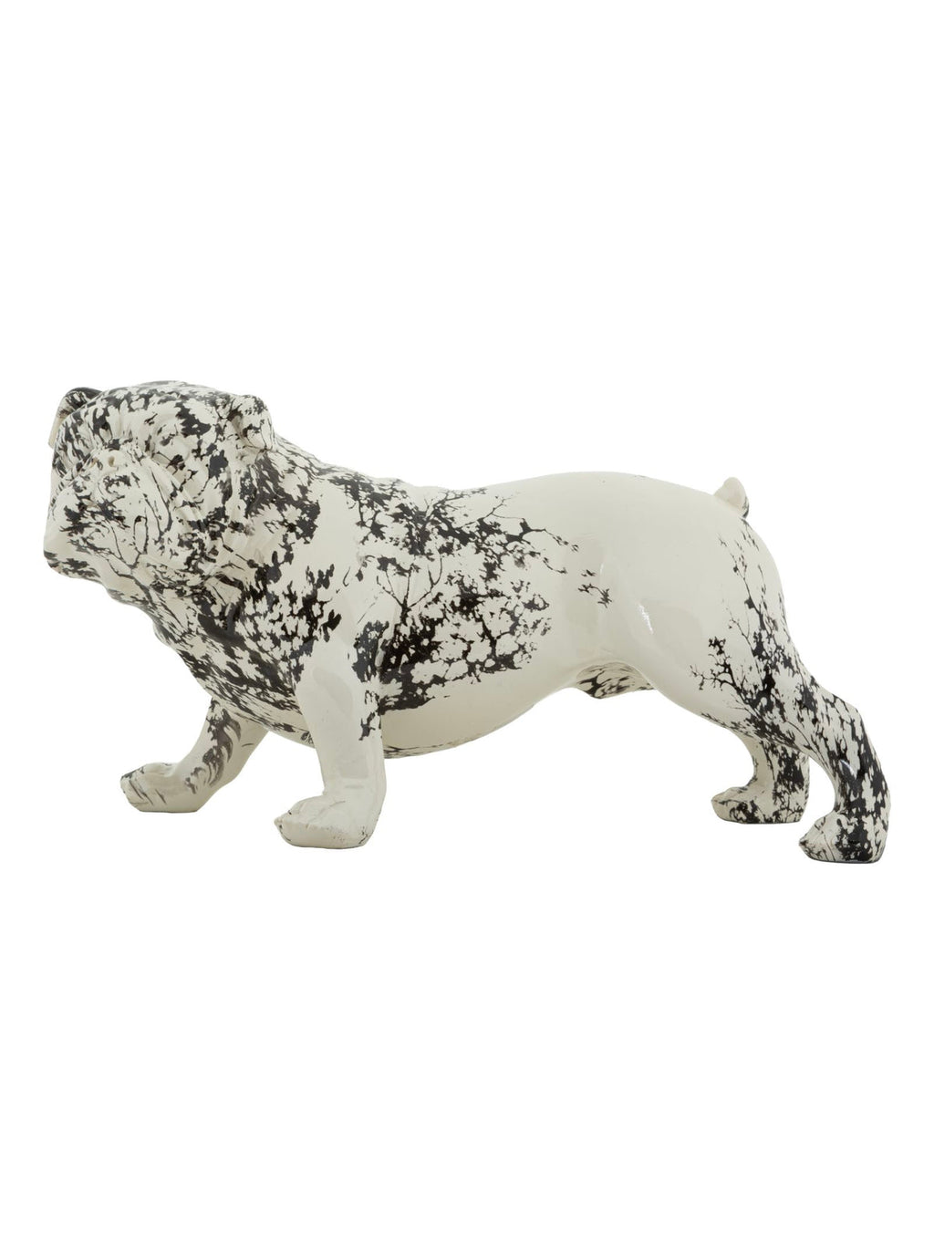 Scultura decorativa in resina bianca, 38x18,50x21 cm – forma di Cane