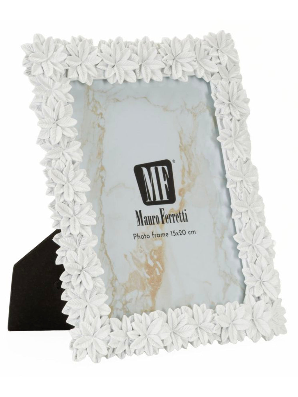 Cornice portafoto in resina bianca, 21x1,9x25,7 cm – Floreale Romantica
