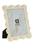 Cornice portafoto in resina crema, 27,2x2x32 cm – Floreale Shabby Chic