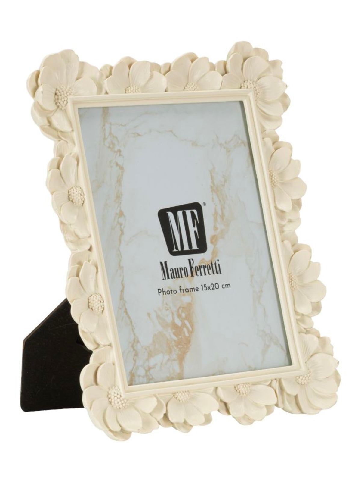 Cornice portafoto in resina crema, 21,5x2,2x27,2 cm – Floreale Shabby Chic