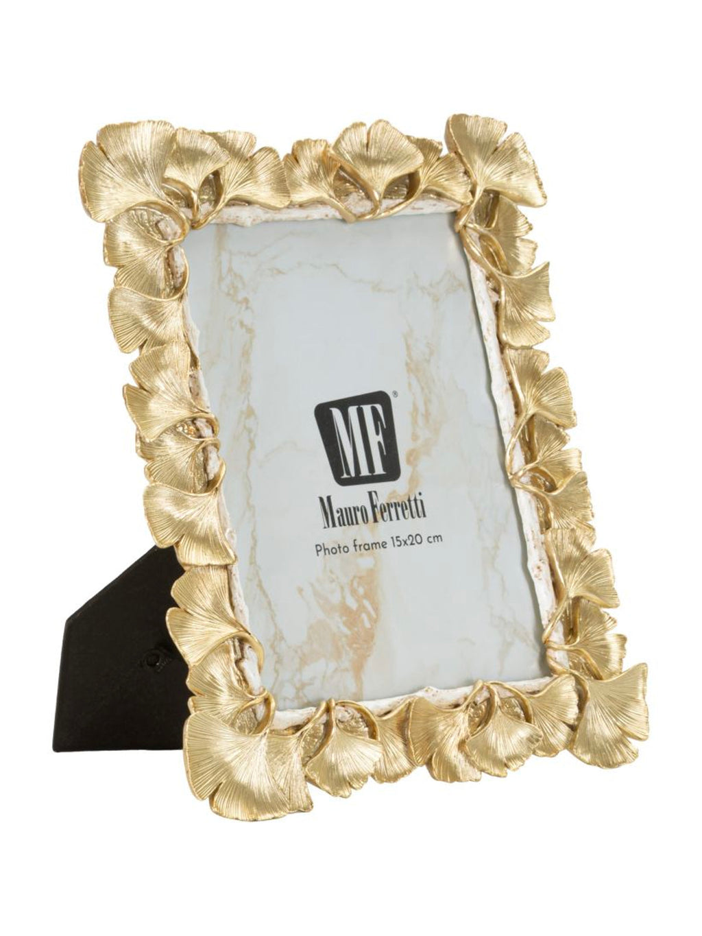 Cornice portafoto in resina oro, 22,3x2x27,2 cm – Elegante con Petali