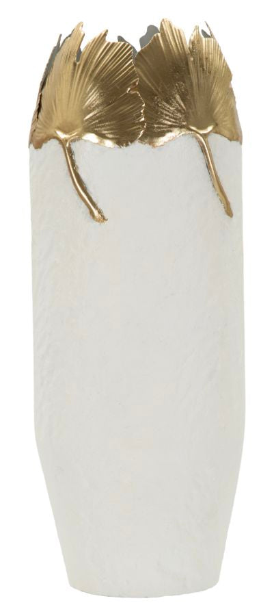 Vaso Moderno con Bordo a Foglie, Ø21x55 cm