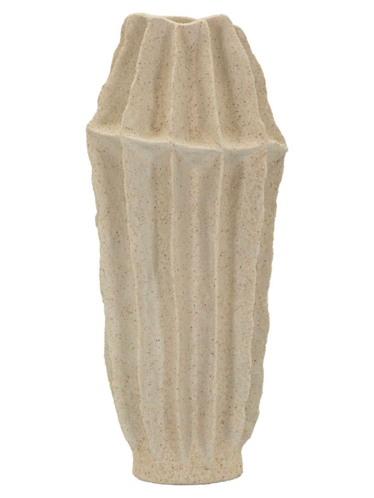 Vaso decorativo in resina beige, Ø19,5x45 cm – stile Japandi