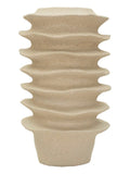 Vaso decorativo in resina beige, Ø29x49 cm – stile Japandi con