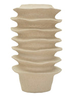 Vaso decorativo in resina beige, Ø29x49 cm – stile Japandi con