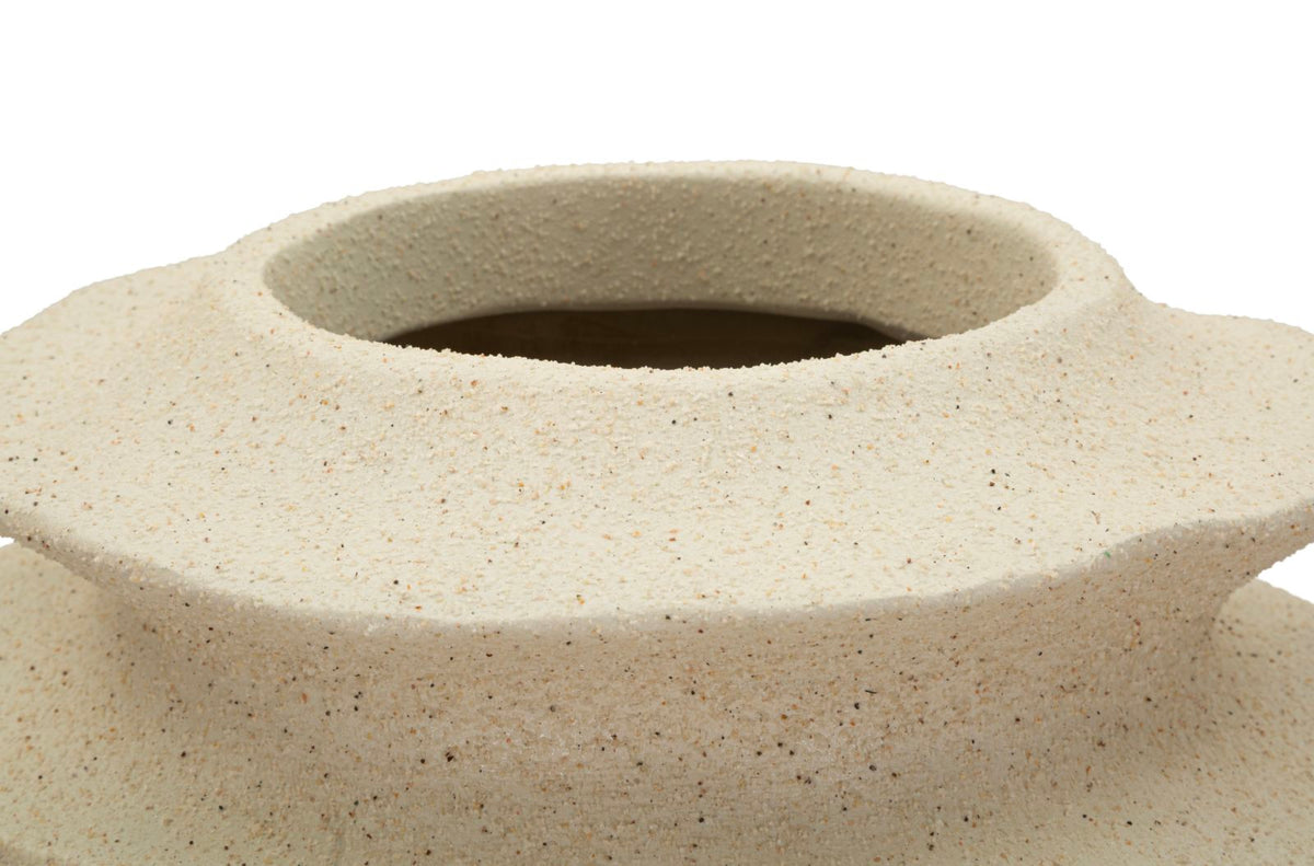 Vaso stile Japandi con Motivo a Fasce Ondulate - foto 3