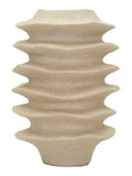Vaso decorativo in resina beige, Ø25,5x37 cm – stile Japandi con
