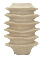 Vaso decorativo in resina beige, Ø25,5x37 cm – stile Japandi con