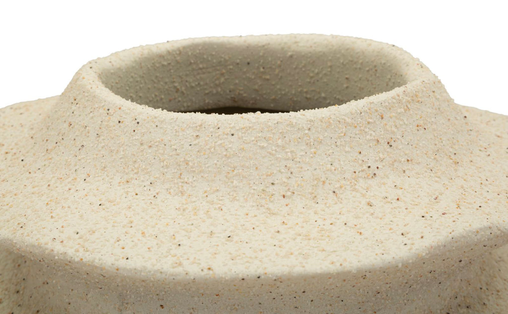 Vaso stile Japandi con Motivo a Fasce Ondulate, Ø25,5x37 cm – dettaglio 2