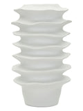 Vaso decorativo in resina bianca, Ø29x49 cm – Moderno con Motivo