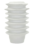 Vaso decorativo in resina bianca, Ø29x49 cm – Moderno con Motivo