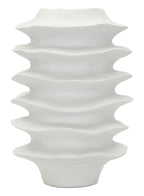 Vaso Moderno con Motivo a Fasce Ondulate, Ø25,5x37 cm