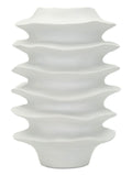 Vaso decorativo in resina bianca, Ø25,5x37 cm – Moderno con Motivo