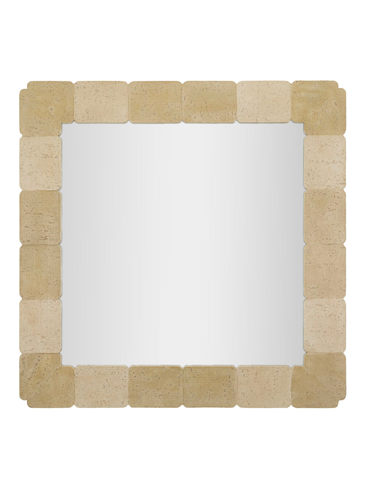 Specchio da parete in resina naturale, 90x2,5x90 cm – Quadrato stile