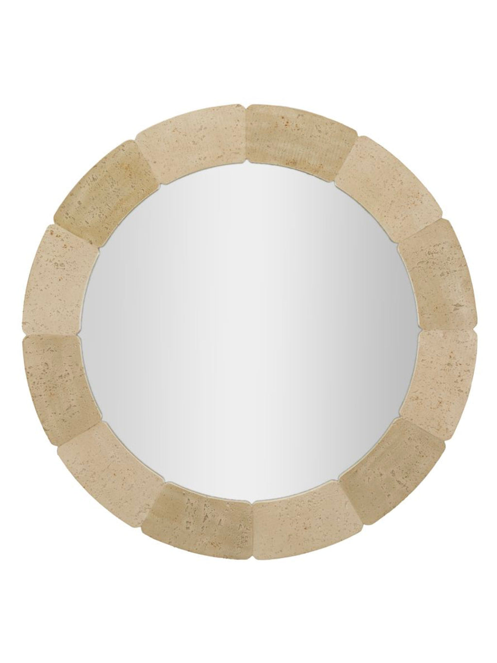 Specchio da parete in resina naturale, Ø90x2,5 cm – Rotondo stile