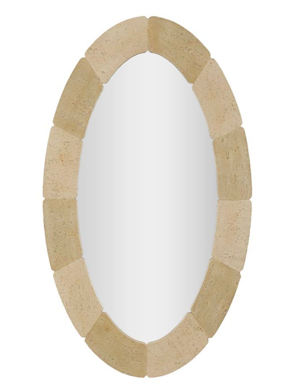 Specchio da parete in resina naturale, 70x3x119,5 cm – Ovale stile