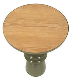 Tavolinetto in metallo con Piano in legno, Ø45,5x63 cm – dettaglio 1
