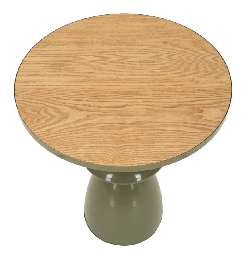 Tavolinetto in metallo con Piano in legno, Ø45,5x49 cm – dettaglio 1