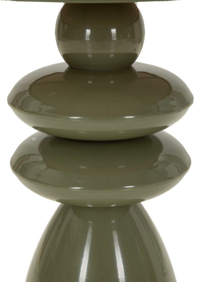 Tavolinetto in metallo con Piano in legno, Ø45,5x49 cm – dettaglio 3