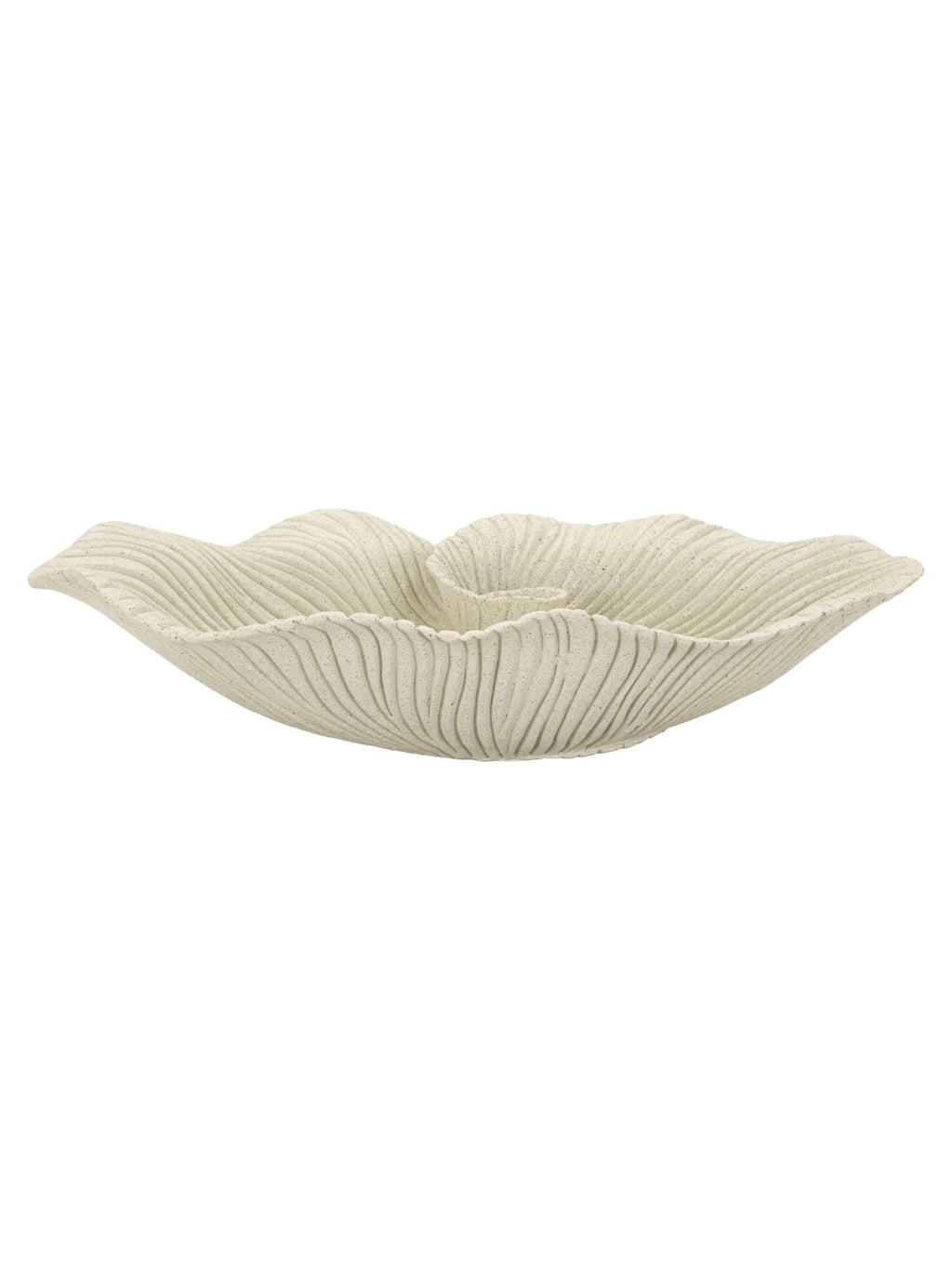 Svuotatasche decorativo in resina beige, 39x24x8,5 cm – Petalo