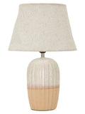 Lampada da tavolo in ceramica beige, Ø30x44 cm – Japandi