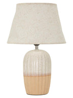 Lampada da tavolo in ceramica beige, Ø30x44 cm – Japandi