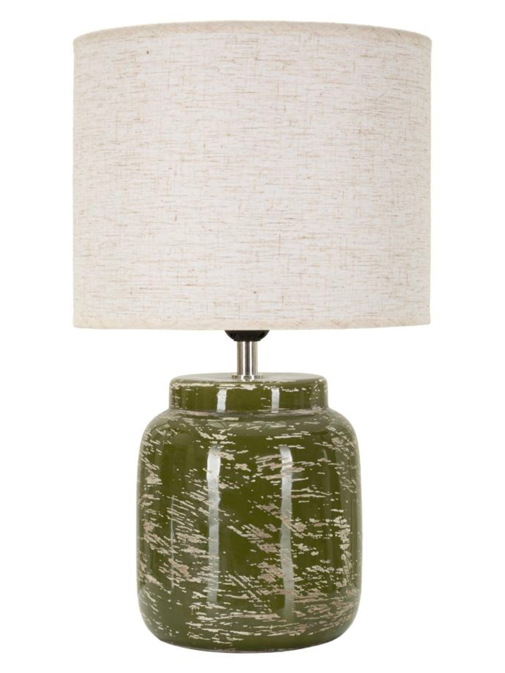 Lampada da tavolo in ceramica verde, Ø27x47,5 cm – stile Contemporaneo