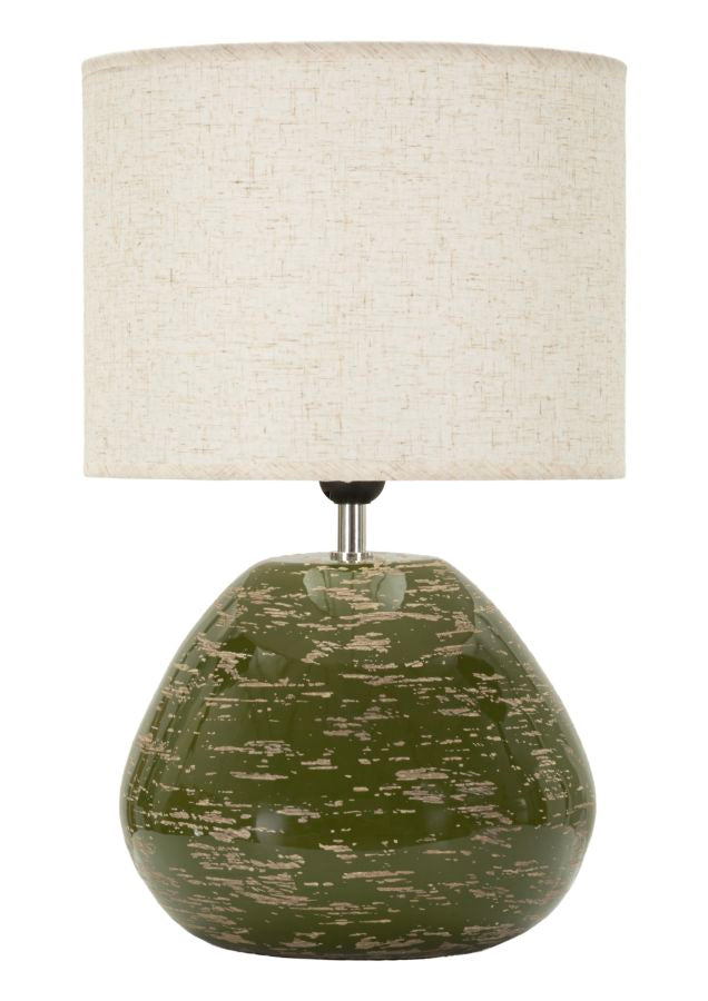 Lampada da tavolo verde stile contemporaneo, 30x49 cm